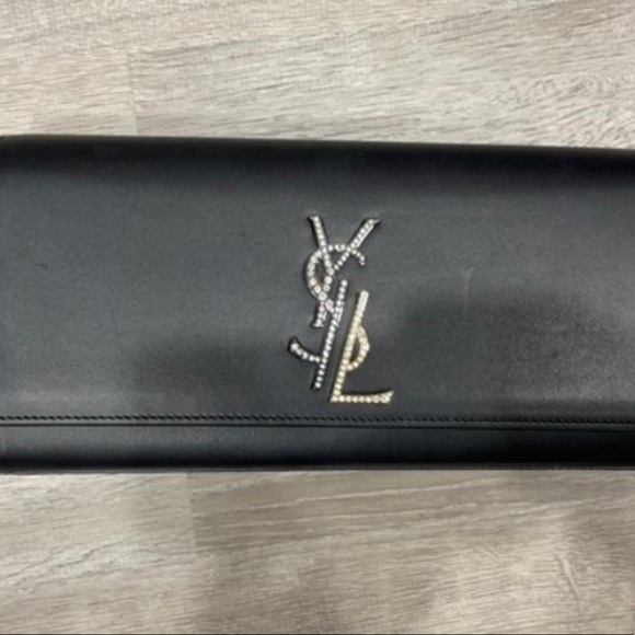 SAINT LAURENT BLACK EMBELLISHED ' CLUTCH - Picture 11 of 11